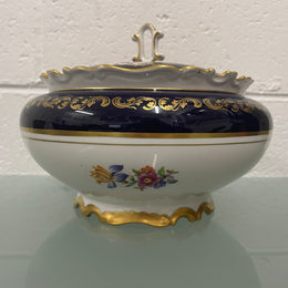 Reichenbach Baroque Cobalt Blue Serving Tray & Tureen