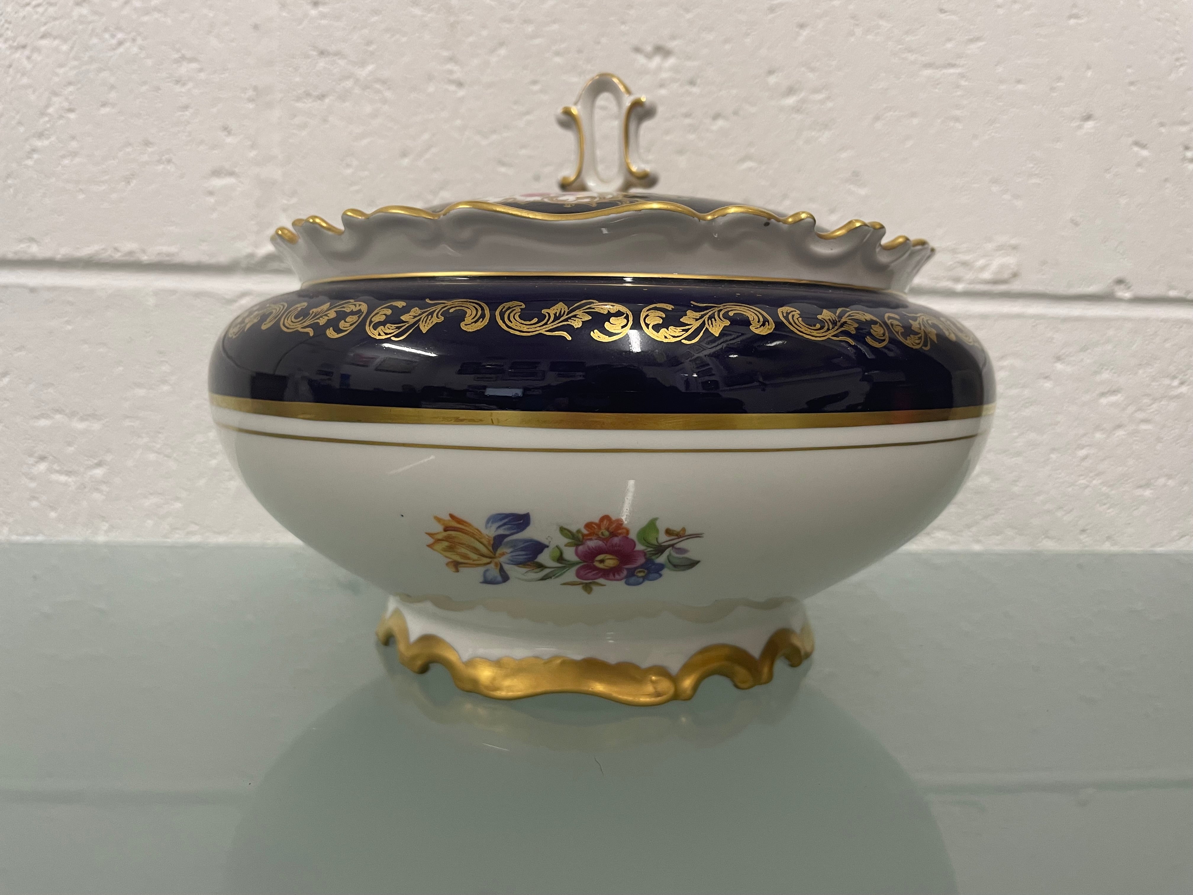 Reichenbach Baroque Cobalt Blue Serving Tray & Tureen | Antique & Vintage | Moonee Ponds Antiques | Australia Wide Delivery