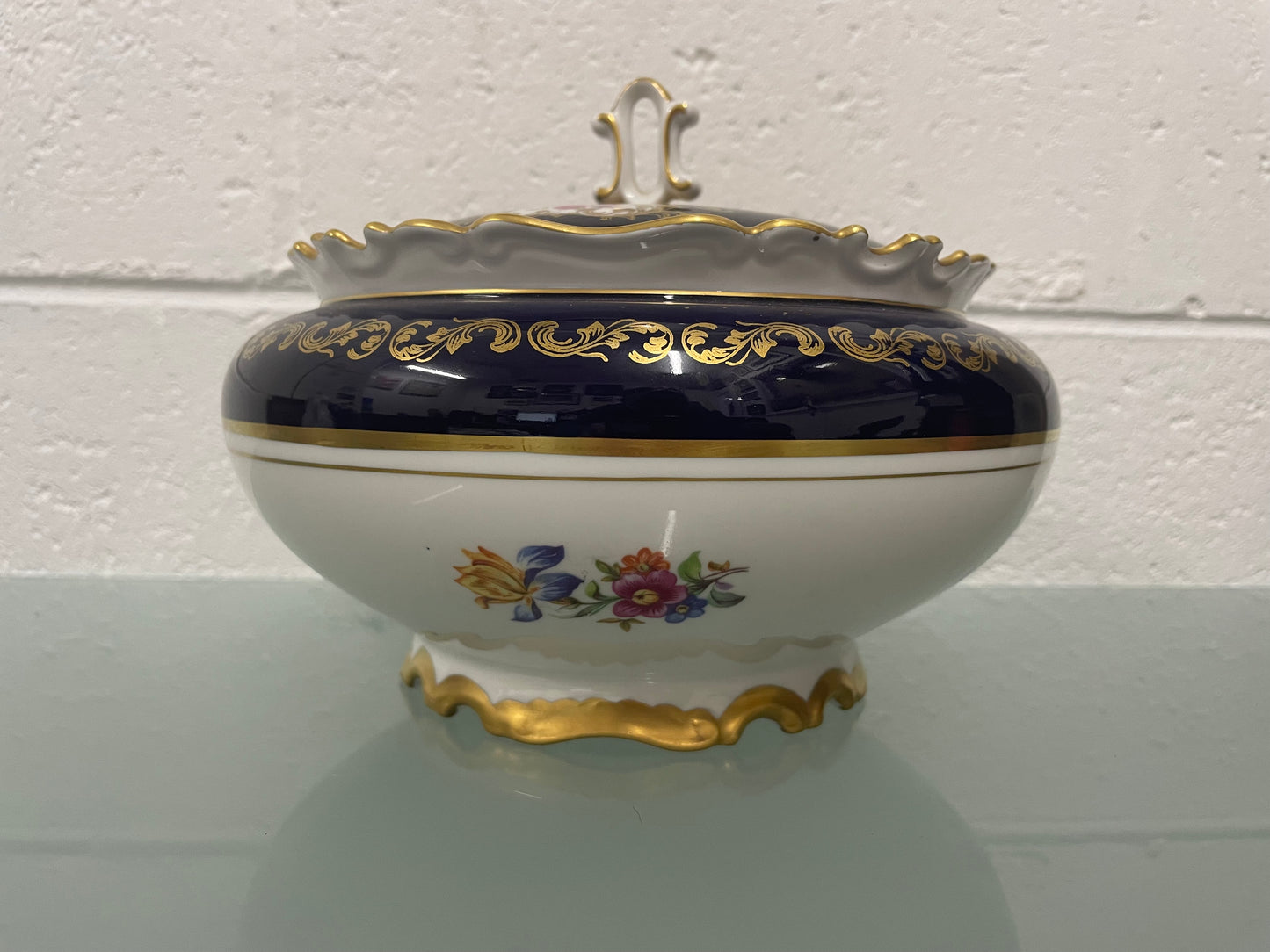 Reichenbach Baroque Cobalt Blue Serving Tray & Tureen