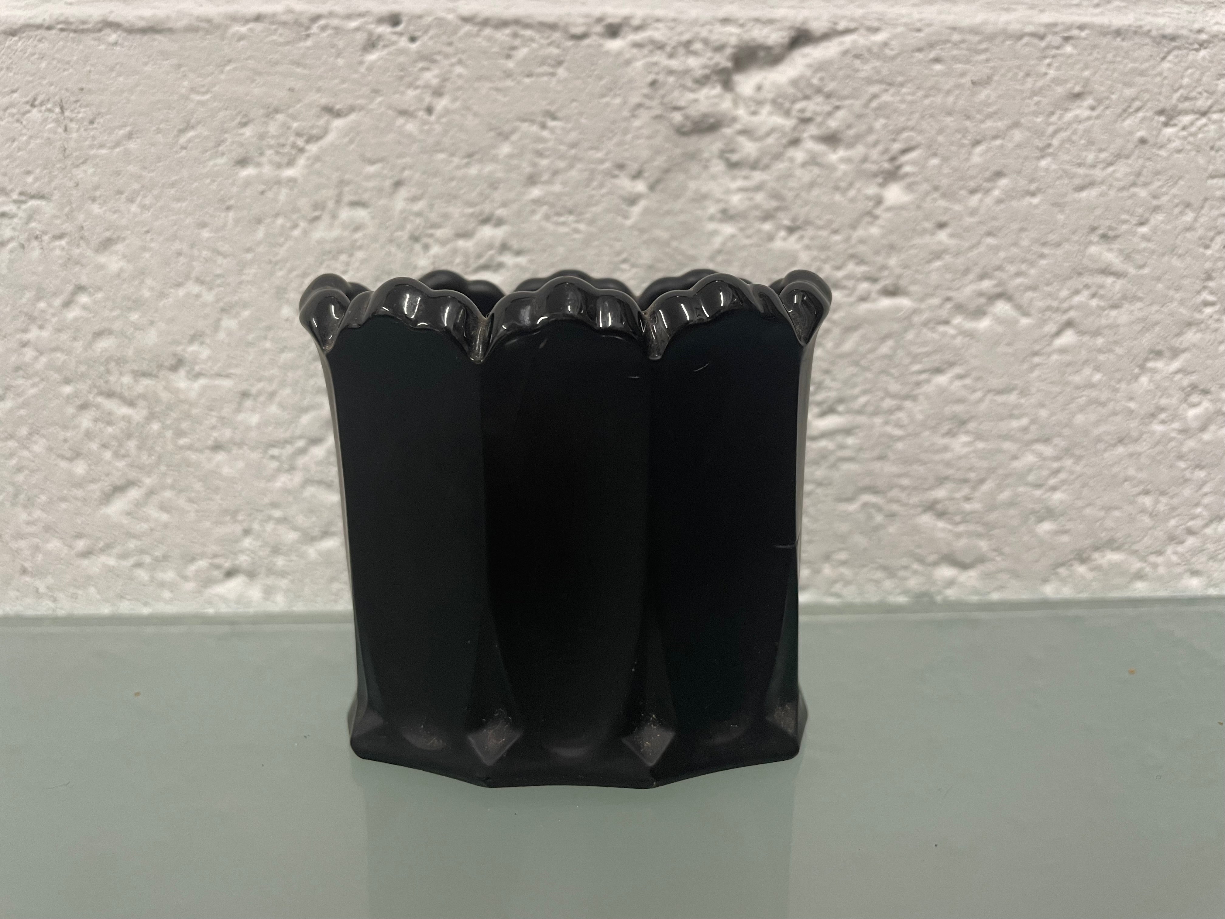 Victorian Satin Glass Pen / Toothpick Holder