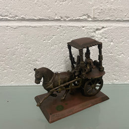 Charming antique Indian brass horse, cart and rider. In good original condition. Please see photos as they form part of the description.