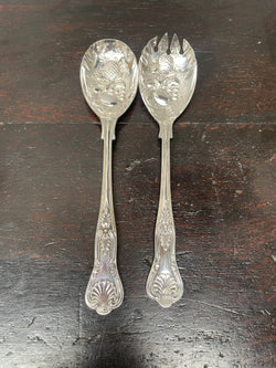 Pair of Silver Plated Berry Serving Spoons | Antique & Vintage | Moonee Ponds Antiques | Australia Wide Delivery