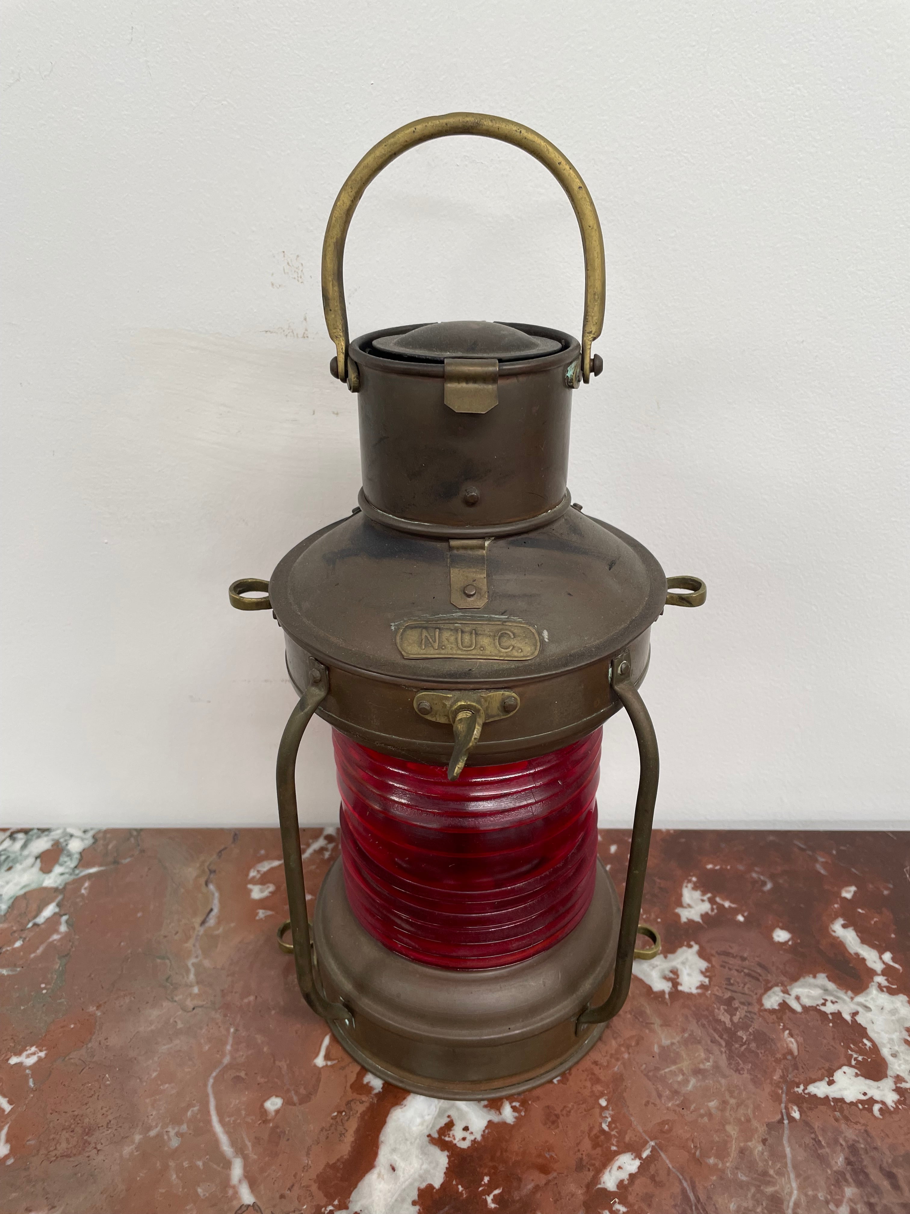 Vintage copper and Brass ships Signal lantern | Antique & Vintage | Moonee Ponds Antiques | Australia Wide Delivery