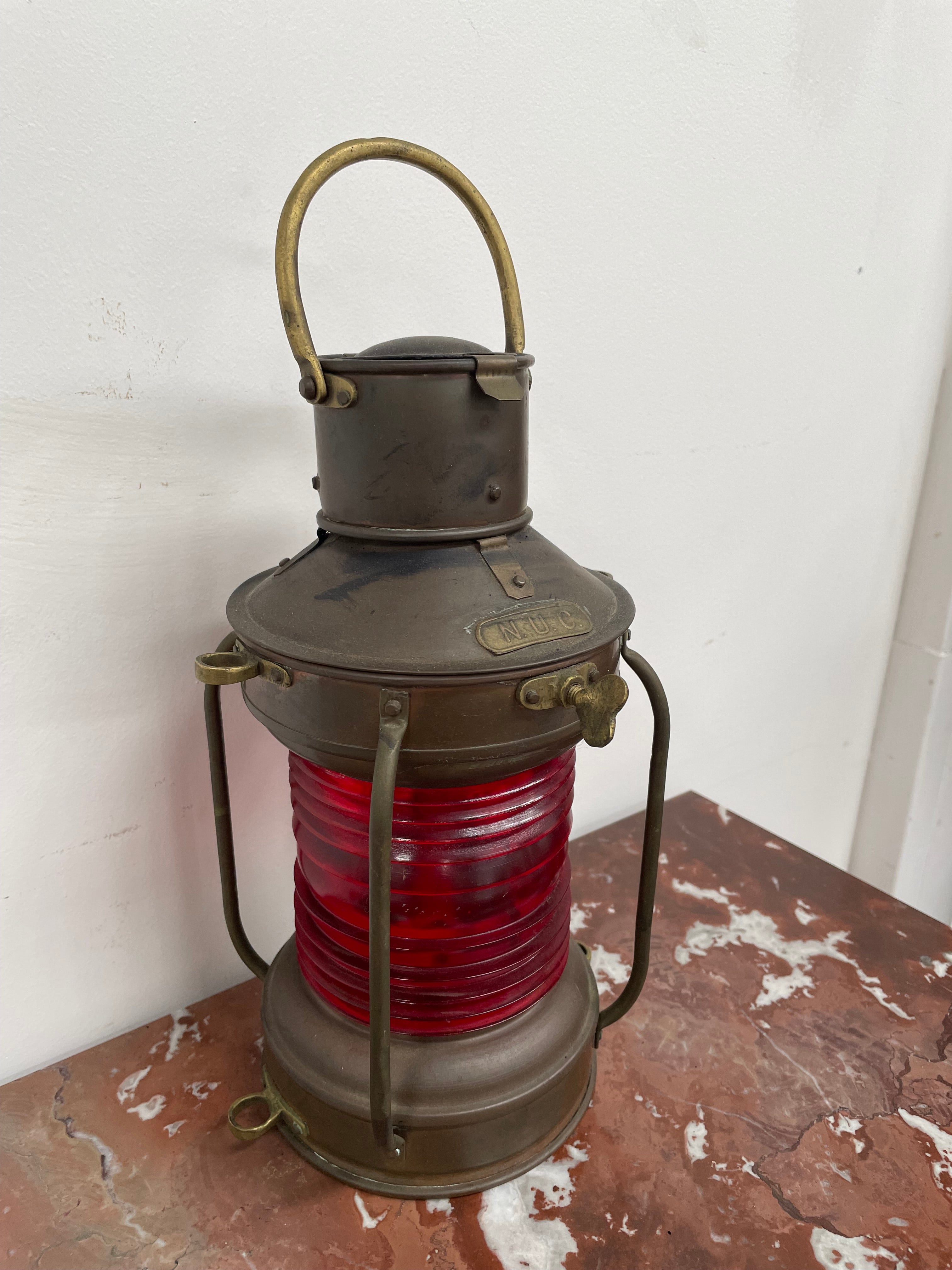 Vintage copper and Brass ships Signal lantern | Antique & Vintage | Moonee Ponds Antiques | Australia Wide Delivery