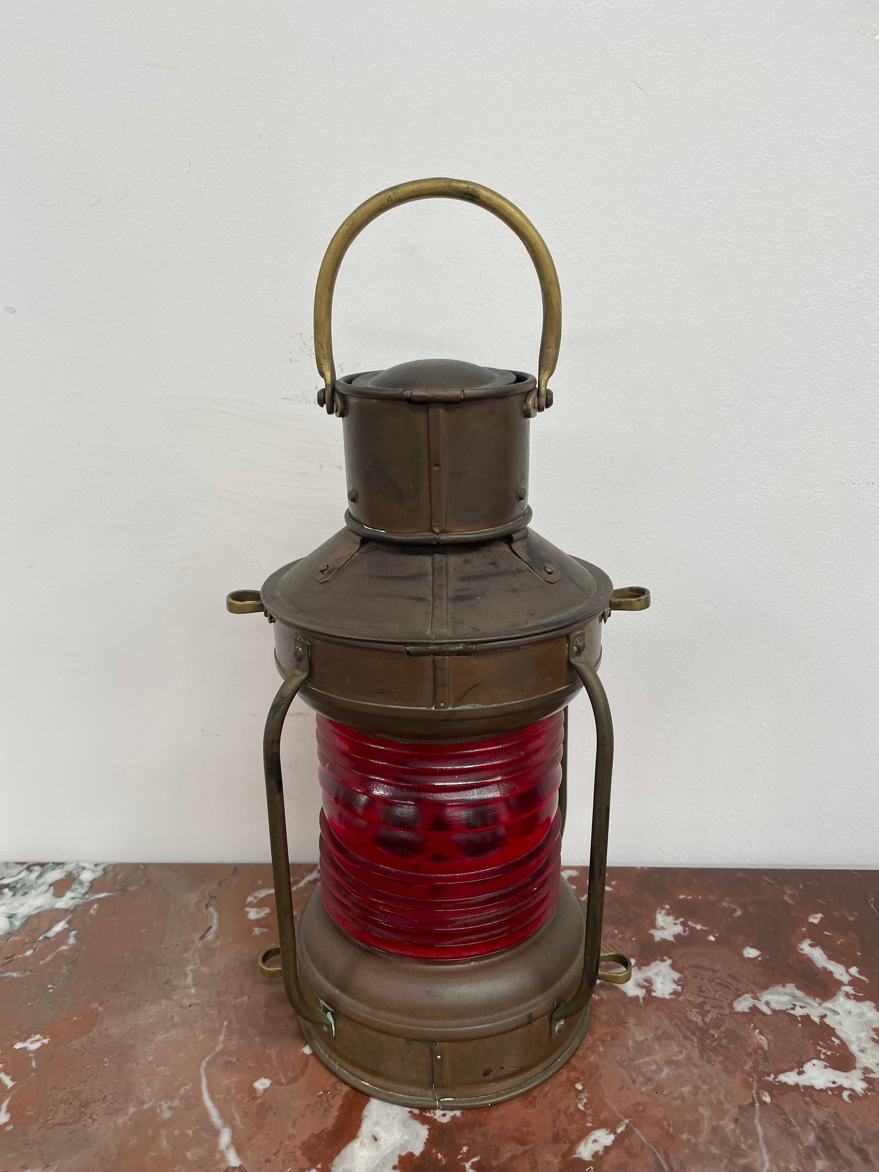 Vintage copper and Brass ships Signal lantern | Antique & Vintage | Moonee Ponds Antiques | Australia Wide Delivery