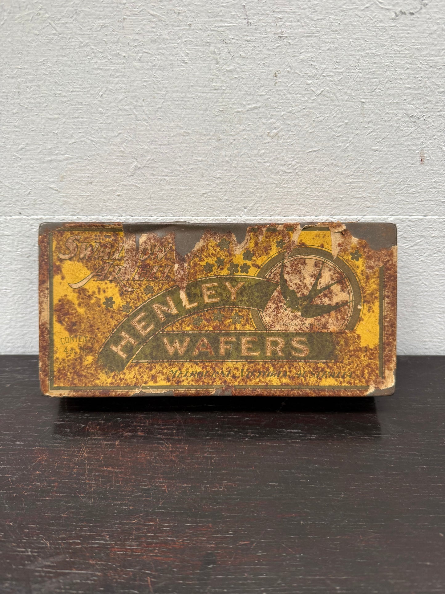 Rare Swallow & Ariels Henley Wafers Tin C1910