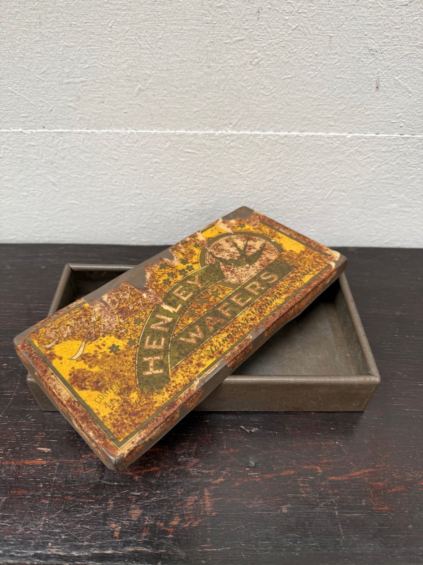 Rare Swallow & Ariels Henley Wafers Tin C1910