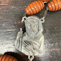 Large Vintage Wooden Wall Rosary Beads