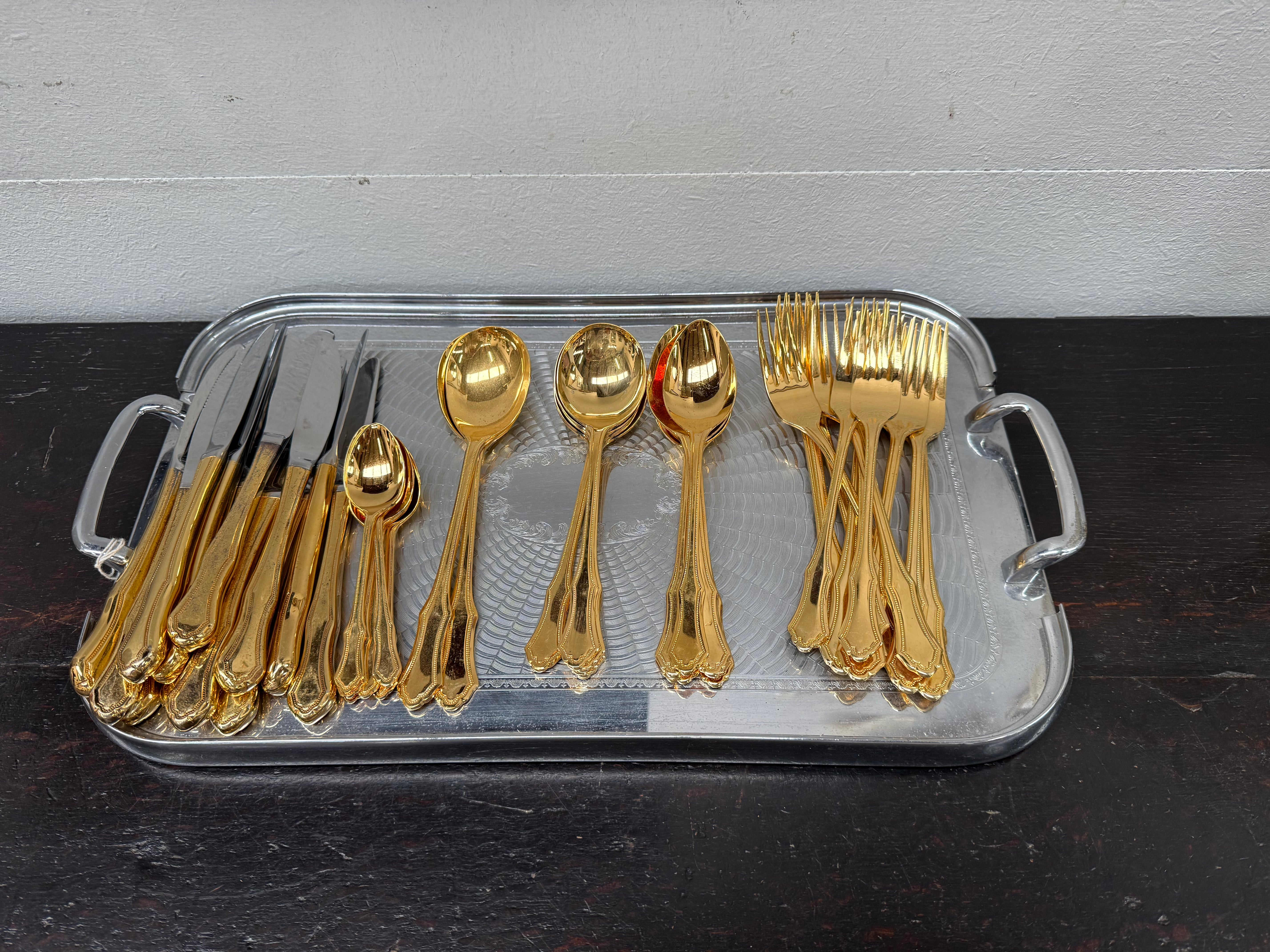 Vintage Rodd 24 Gold Plated Cutlery Set For Six | Antique & Vintage | Moonee Ponds Antiques | Australia Wide Delivery