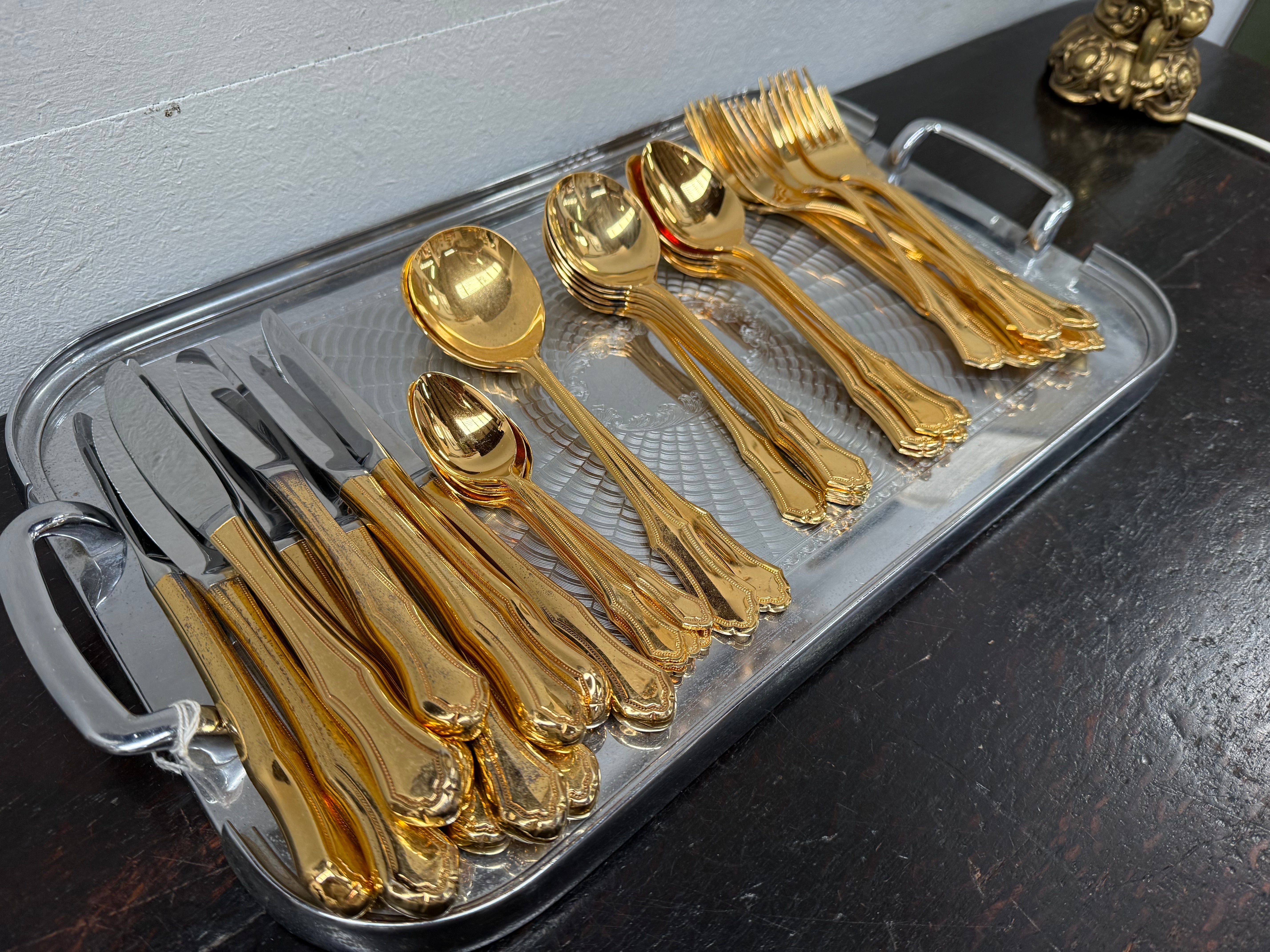 Vintage Rodd 24 Gold Plated Cutlery Set For Six | Antique & Vintage | Moonee Ponds Antiques | Australia Wide Delivery