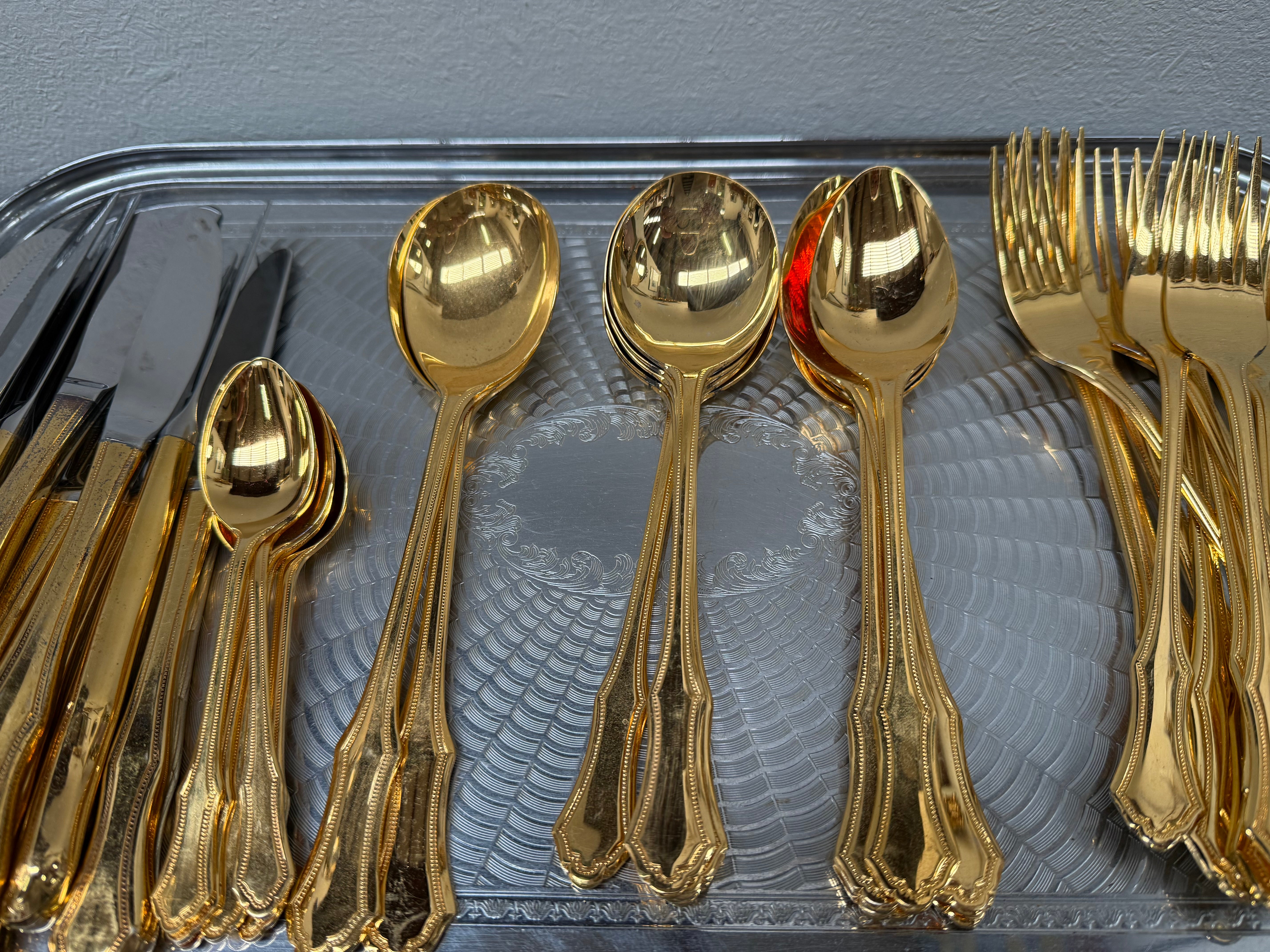 Vintage Rodd 24 Gold Plated Cutlery Set For Six | Antique & Vintage | Moonee Ponds Antiques | Australia Wide Delivery