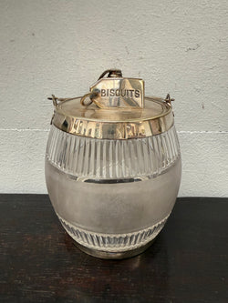 Antique Edwardian Cut Crystal & EPNS Biscuit Barrell | Antique & Vintage | Moonee Ponds Antiques | Australia Wide Delivery