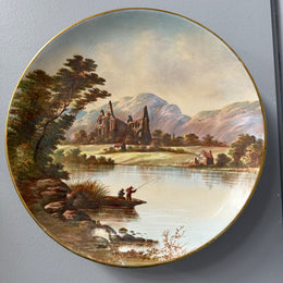 Antique Hand Painted Wall Plaque