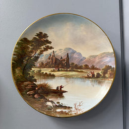 Antique Hand Painted Wall Plaque