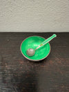 Danish Silver & Enamel Salt Cellar & Spoon | Antique & Vintage | Moonee Ponds Antiques | Australia Wide Delivery