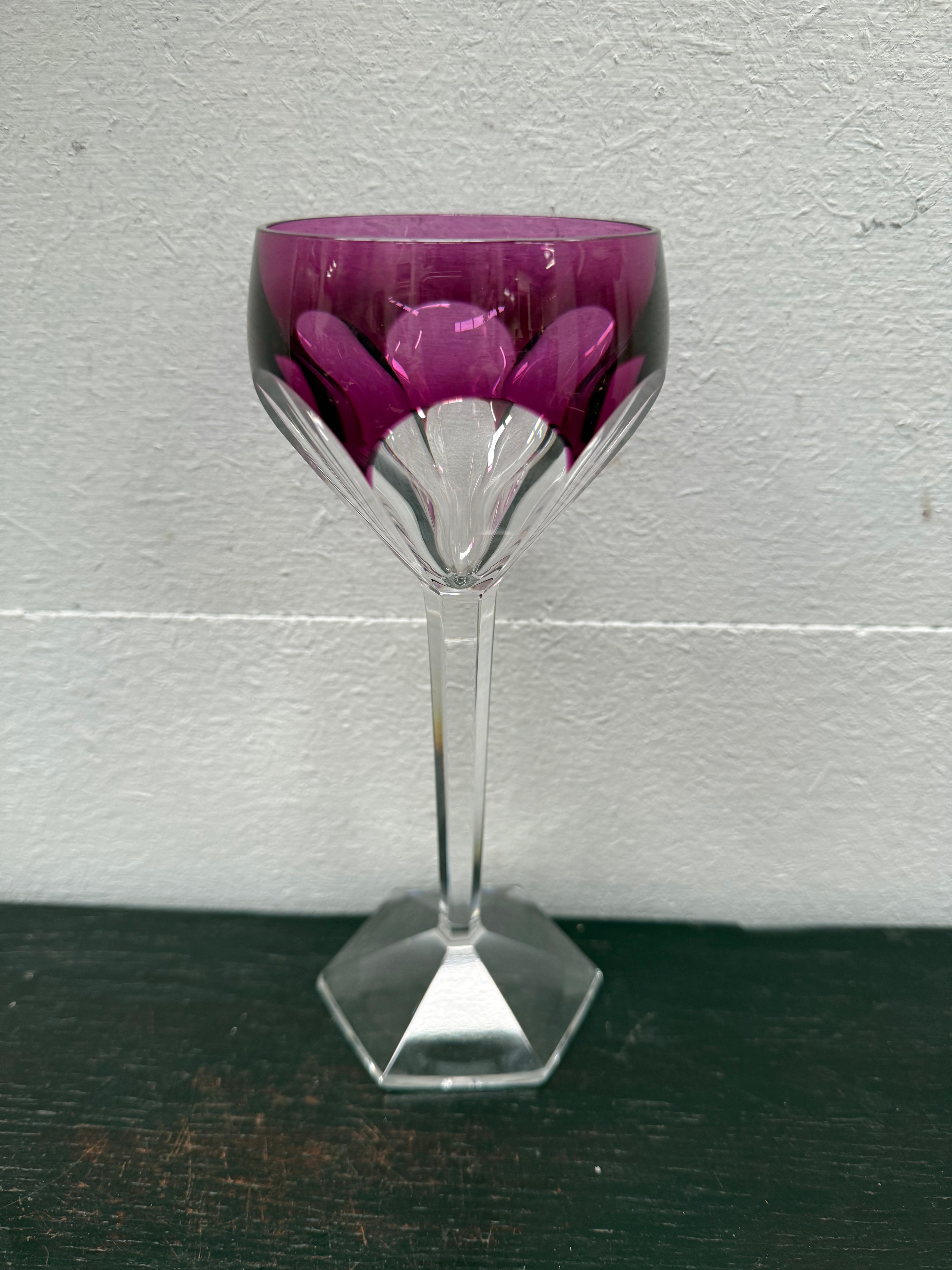 Vintage Val St Lambert Wine / Port Glass | Antique & Vintage | Moonee Ponds Antiques | Australia Wide Delivery