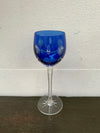 Pair Vintage Bohemian Cobalt & Ruby Wine Glasses | Antique & Vintage | Moonee Ponds Antiques | Australia Wide Delivery
