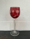 Pair Vintage Bohemian Cobalt & Ruby Wine Glasses | Antique & Vintage | Moonee Ponds Antiques | Australia Wide Delivery