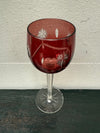 Pair Vintage Bohemian Cobalt & Ruby Wine Glasses | Antique & Vintage | Moonee Ponds Antiques | Australia Wide Delivery