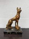 Art Deco Gilt Cast Metal German Shepherd | Antique & Vintage | Moonee Ponds Antiques | Australia Wide Delivery