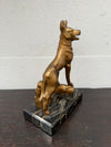 Art Deco Gilt Cast Metal German Shepherd | Antique & Vintage | Moonee Ponds Antiques | Australia Wide Delivery