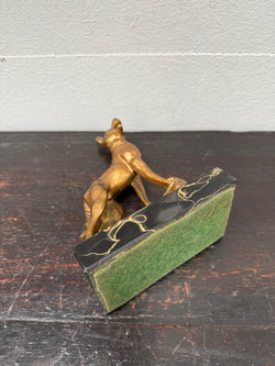 Art Deco Gilt Cast Metal German Shepherd | Antique & Vintage | Moonee Ponds Antiques | Australia Wide Delivery