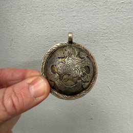 Vintage Asian Silver Buddhist Pendant