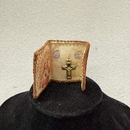 Vintage Pocket Reliquary Sacred Heart Of Jess