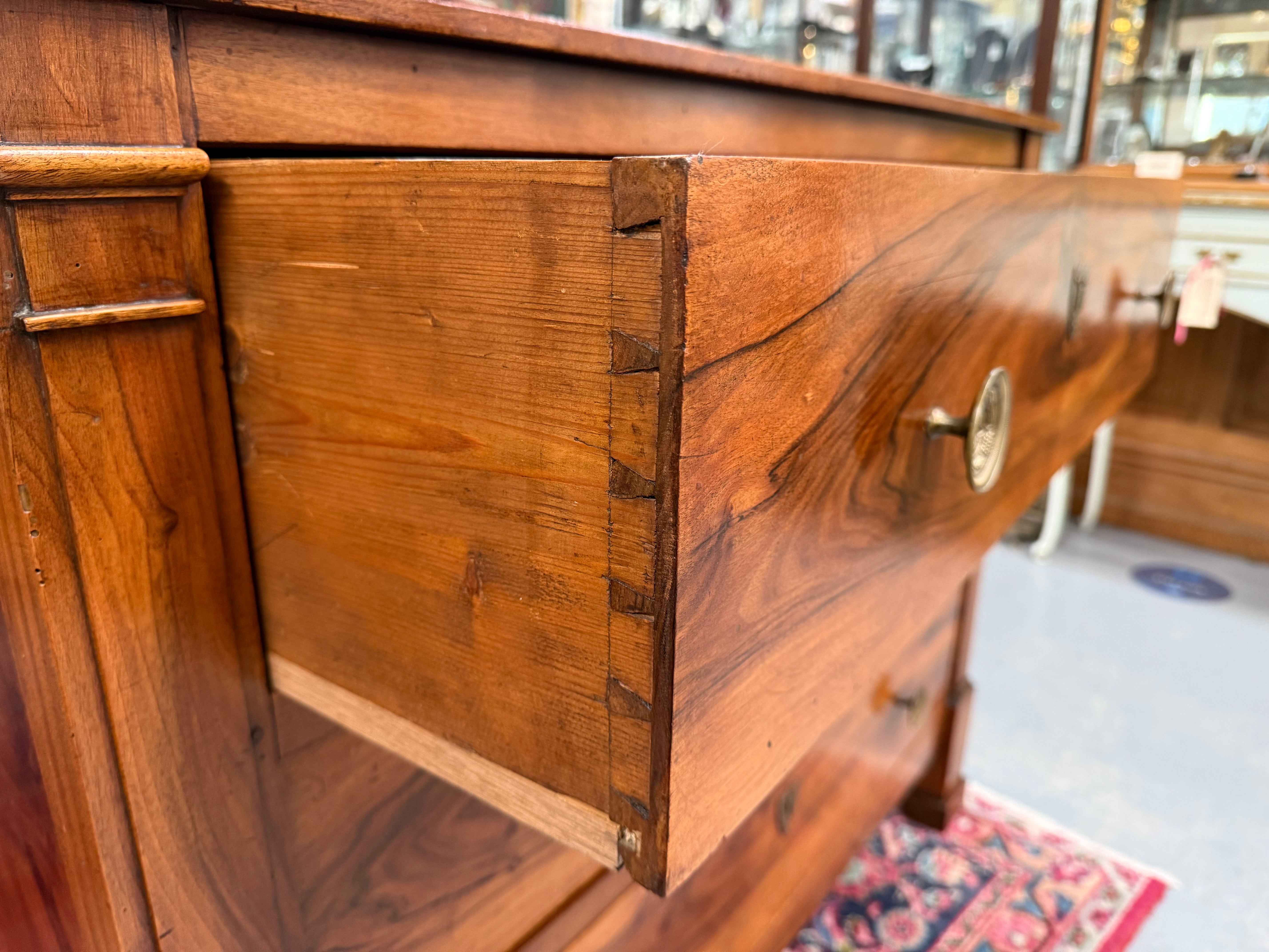 Beautifully Grained Walnut Mid 19th Century Chest Of Drawers | Antique & Vintage | Moonee Ponds Antiques | Australia Wide Delivery