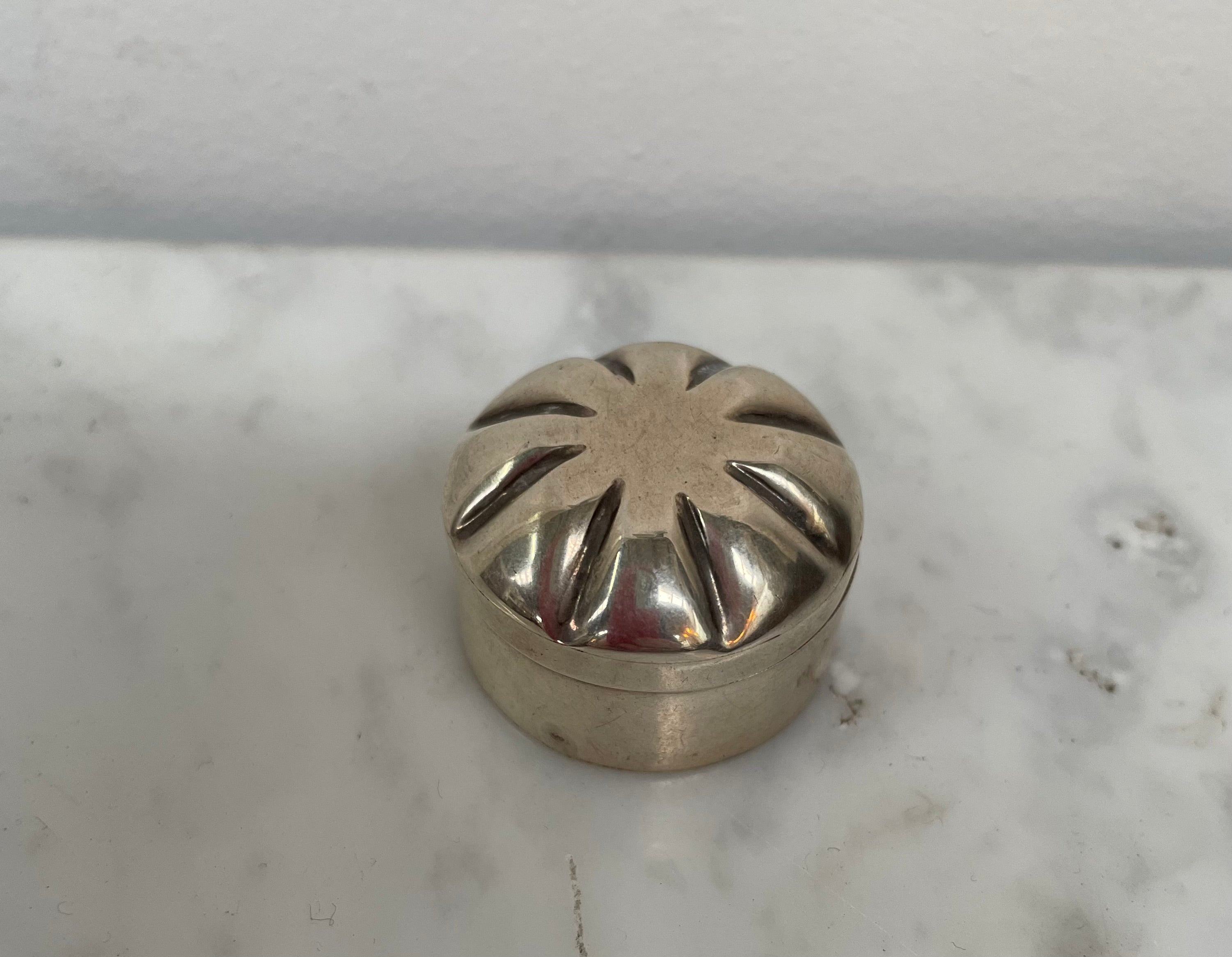Sterling Silver Pill / Trinket Box | Antique & Vintage | Moonee Ponds Antiques | Australia Wide Delivery