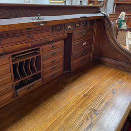 Fabulous Australian Oak Roll Top Desk