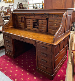Fabulous Australian Oak Roll Top Desk | Antique & Vintage | Moonee Ponds Antiques | Australia Wide Delivery