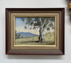 Original Framed Watercolor of Country Landscape Signed | Antique & Vintage | Moonee Ponds Antiques | Australia Wide Delivery