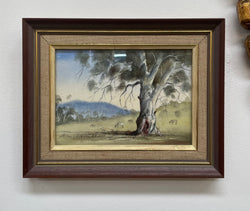 Original Framed Watercolor of Country Landscape Signed | Antique & Vintage | Moonee Ponds Antiques | Australia Wide Delivery