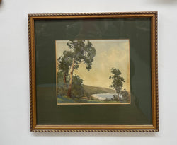 Framed Original Watercolor of Country Scene Singed by Artist | Antique & Vintage | Moonee Ponds Antiques | Australia Wide Delivery