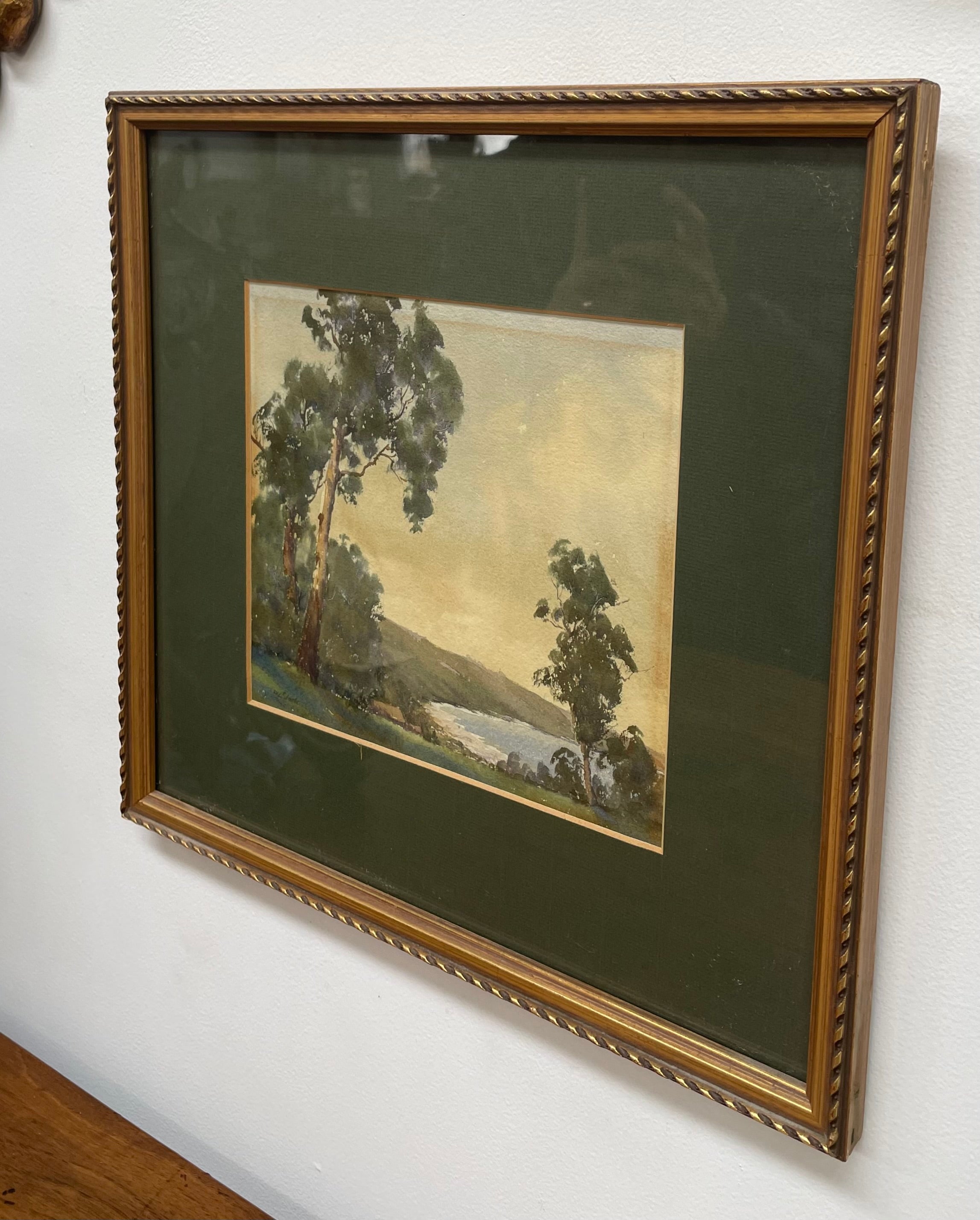 Framed Original Watercolor of Country Scene Singed by Artist | Antique & Vintage | Moonee Ponds Antiques | Australia Wide Delivery