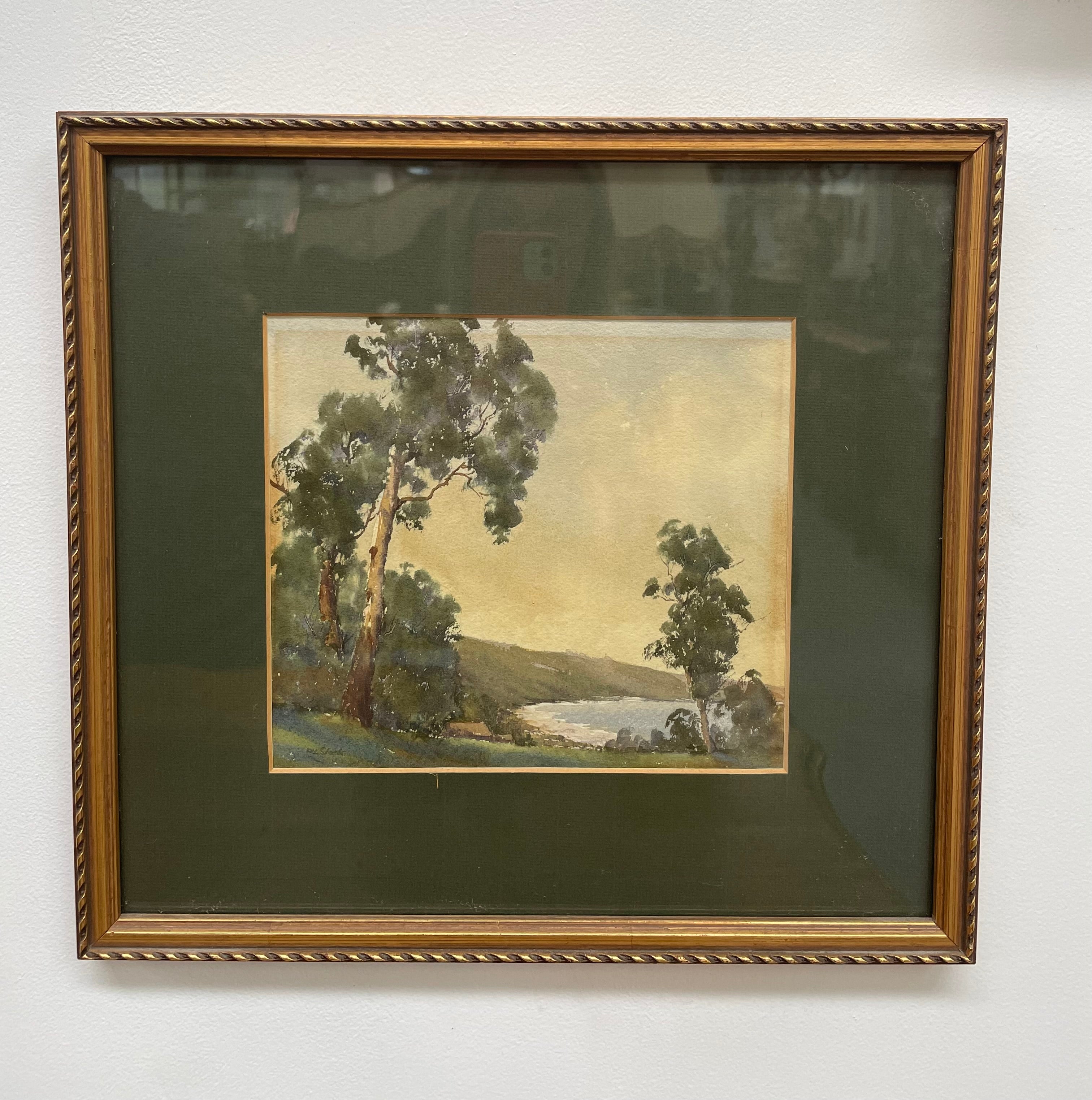 Framed Original Watercolor of Country Scene Singed by Artist | Antique & Vintage | Moonee Ponds Antiques | Australia Wide Delivery