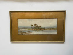 Framed Signed Watercolor of a Country Landscape | Antique & Vintage | Moonee Ponds Antiques | Australia Wide Delivery