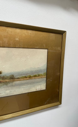 Framed Signed Watercolor of a Country Landscape | Antique & Vintage | Moonee Ponds Antiques | Australia Wide Delivery
