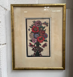 Vibrant Framed Floral Print by Margaret Rose Preston | Antique & Vintage | Moonee Ponds Antiques | Australia Wide Delivery