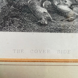 Framed Engraving Titled " The Cover Side"