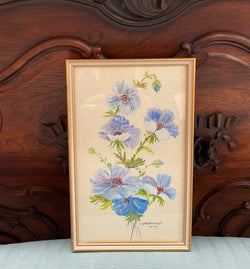 Charming Framed & Signed Floral Watercolor | Antique & Vintage | Moonee Ponds Antiques | Australia Wide Delivery