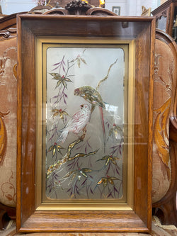 Fabulous Vintage framed Bird Picture on glass | Antique & Vintage | Moonee Ponds Antiques | Australia Wide Delivery