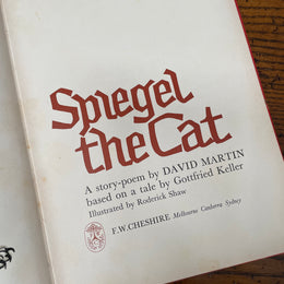 "Spiegel The Cat" 1st Edition Vintage Book