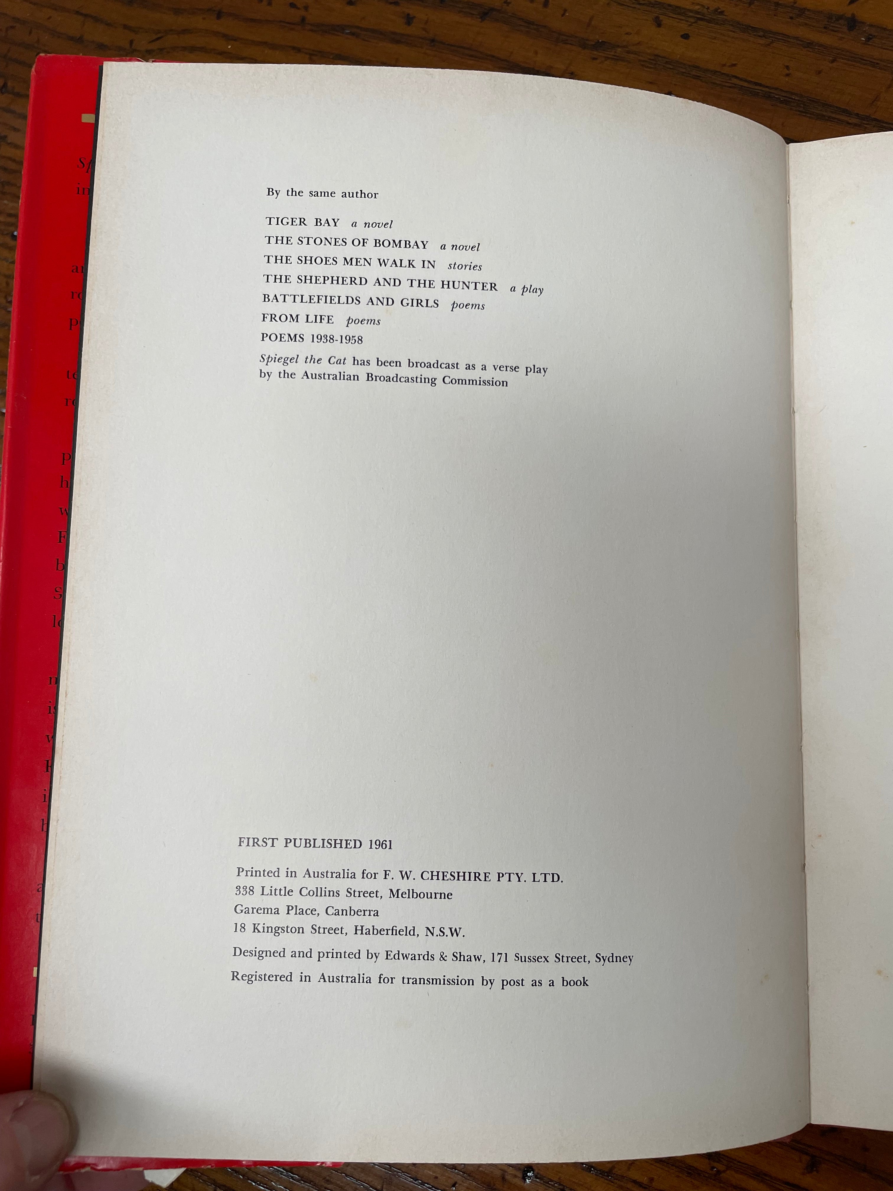 "Spiegel The Cat" 1st Edition Vintage Book | Antique & Vintage | Moonee Ponds Antiques | Australia Wide Delivery