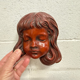 Pair of Hand Made German Wall Masks  'Achatit'