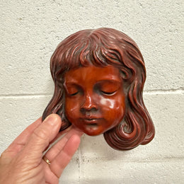 Pair of Hand Made German Wall Masks  'Achatit'