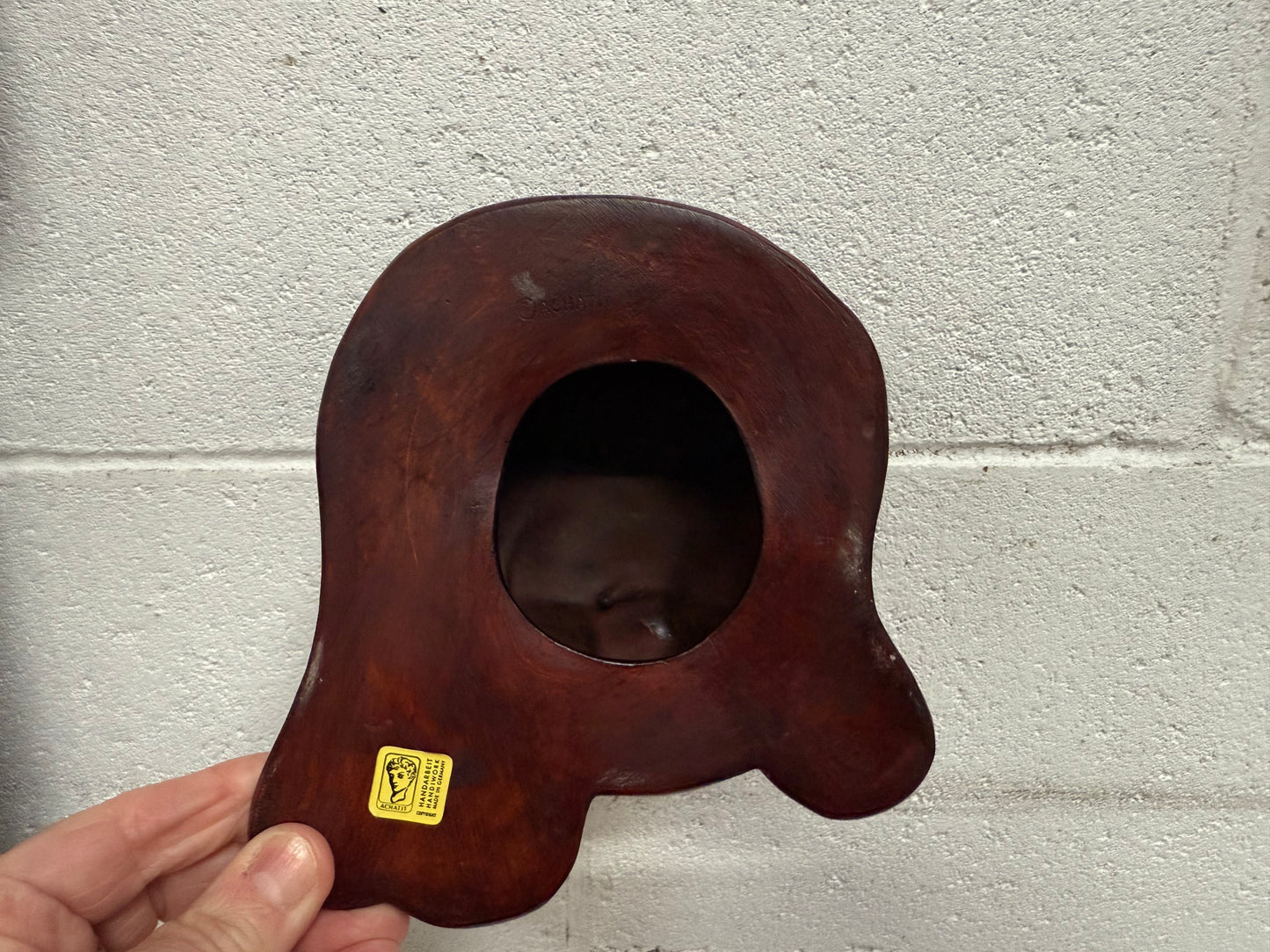 Pair of Hand Made German Wall Masks  'Achatit'