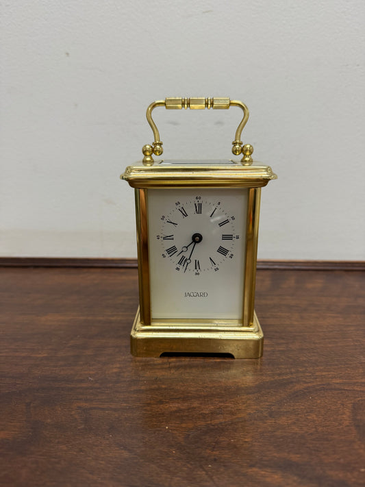 Vintage Jaccard "Made in France" 8 Day Carriage Clock