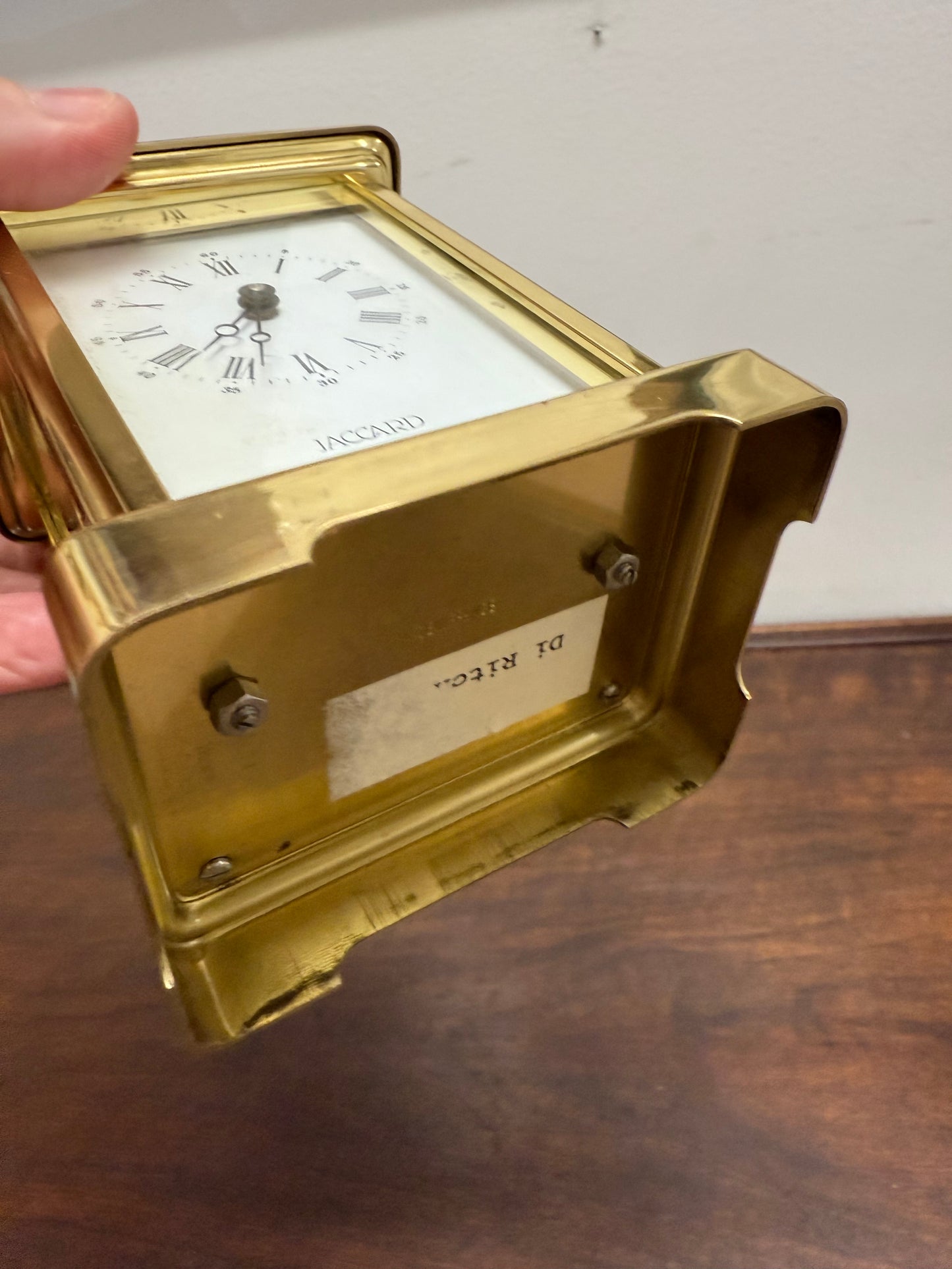 Vintage Jaccard "Made in France" 8 Day Carriage Clock